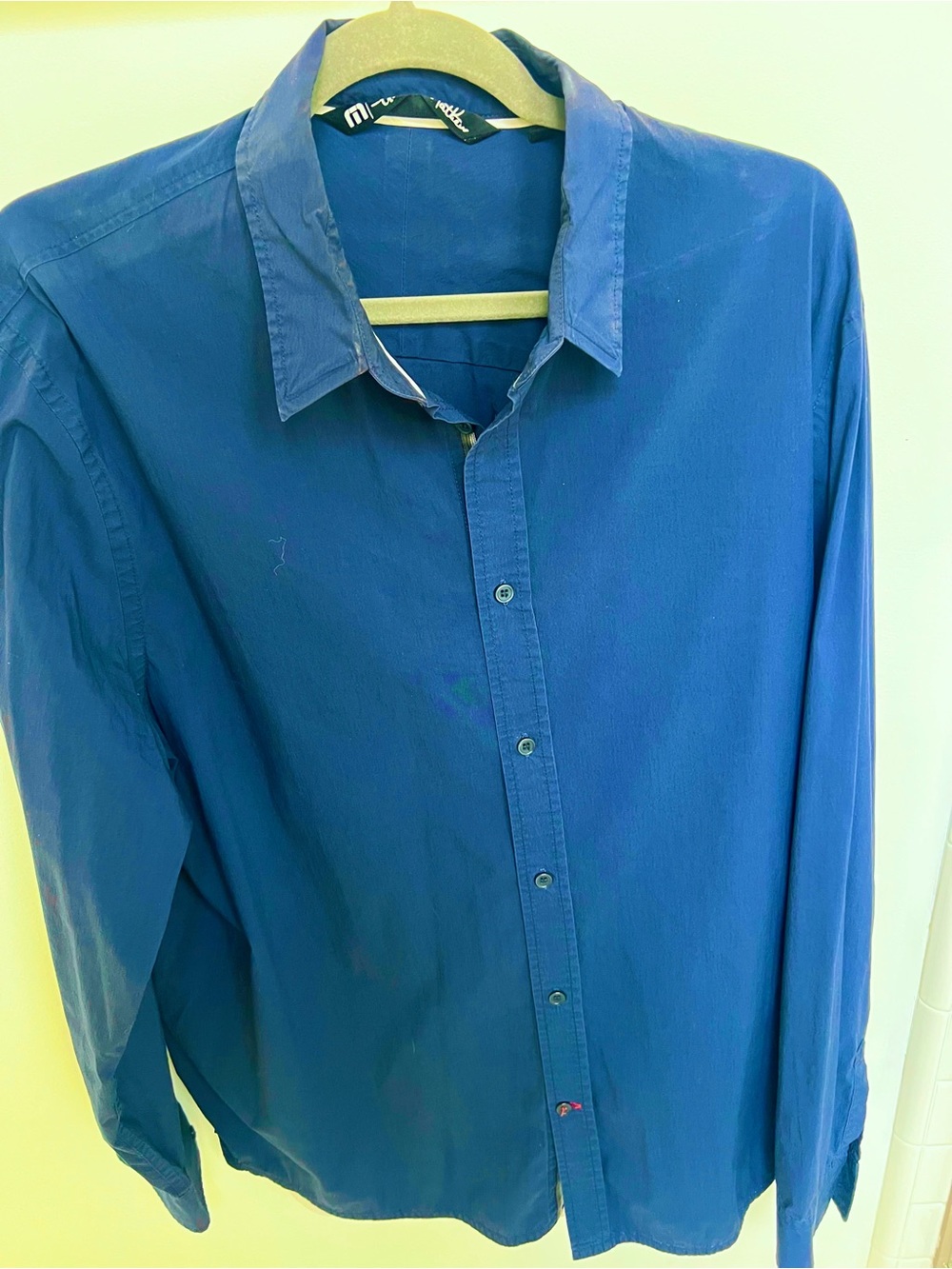 Travis Mathew Men's Classic Blue Button-Up Shirt